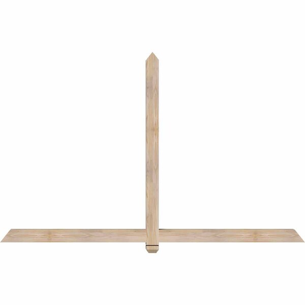 Ekena Millwork Eugene Smooth Timber Gable Bracket, Douglas Fir, 84"W x 53"H x 3 1/2"D x 3 1/2"F, 15/12 Pitch GBW084X53X0404EUG00SDF - main